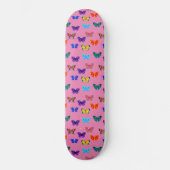Patroon roonroze vlinders persoonlijk skateboard (Voorkant)