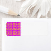 Patroon: Roze achtergrond met gele sterren Etiket (Insitu)