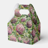 Patroon roze en groene Protea Flowers Bedankdoosjes (Achterkant)