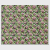 Patroon roze en groene Protea Flowers Cadeaupapier (Vlak)