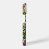 Patroon roze en groene Protea Flowers iPhone Hoesje (Rechterkant)