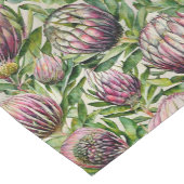 Patroon roze en groene Protea Flowers Korte Tafelloper (Hoek)