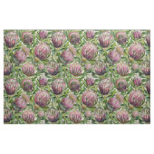 Patroon roze en groene Protea Flowers Stof (Fat Quarter)