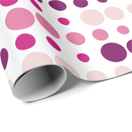 Patroon roze en Paarse pols Cadeaupapier (Rol Hoek)