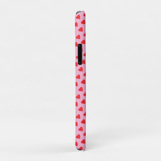 Patroon roze en rode harten Case-Mate iPhone case (Achterkant/rechts)