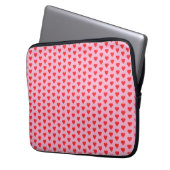 Patroon roze en rode harten laptop sleeve (Voorkant Links)