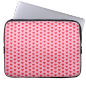 Patroon roze en rode harten laptop sleeve (Voorkant)