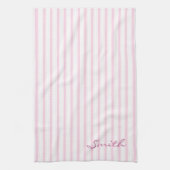 Patroon roze en witte strepen theedoek (Verticaal)