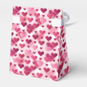 Patroon roze harten - thema Valentijnsdag Bedankdoosjes (Achterkant)
