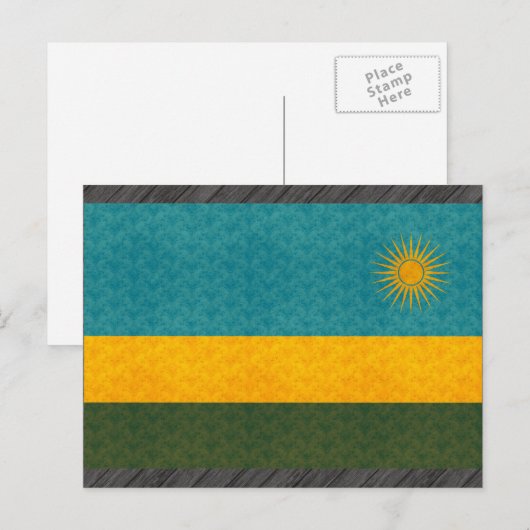 Patroon Rwandese vlag Briefkaart (Voorkant / Achterkant)