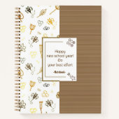 Patroon schattig bijen Notitieboek (Voorkant)