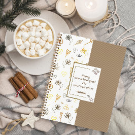 Patroon schattig bijen Notitieboek