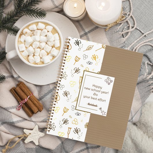 Patroon schattig bijen Notitieboek