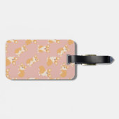 Patroon Schattige Corgi bagagelabel voor hondenlie (Achterkant horizontaal)