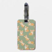 Patroon Schattige Corgi bagagelabel voor hondenlie (Achterkant verticaal)