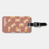 Patroon Schattige Corgi bagagelabel voor hondenlie (Voorkant horizontaal)