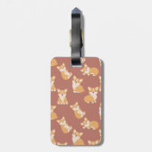 Patroon Schattige Corgi bagagelabel voor hondenlie (Achterkant verticaal)