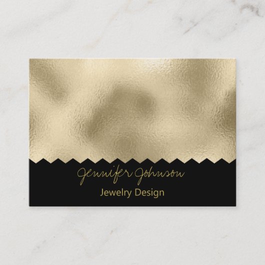 Patroon Sieraden Design Gold Foil Visitekaartje (Voorkant)