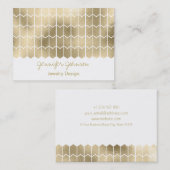 Patroon Sieraden Design Gold Folie Visitekaartje (Voorkant / Achterkant)