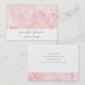 Patroon Sieraden Design Waterverf Roos Visitekaartje (Voorkant / Achterkant)