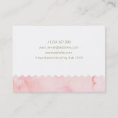 Patroon Sieraden Design Waterverf Roos Visitekaartje (Achterkant)