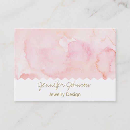 Patroon Sieraden Design Waterverf Roos Visitekaartje (Voorkant)