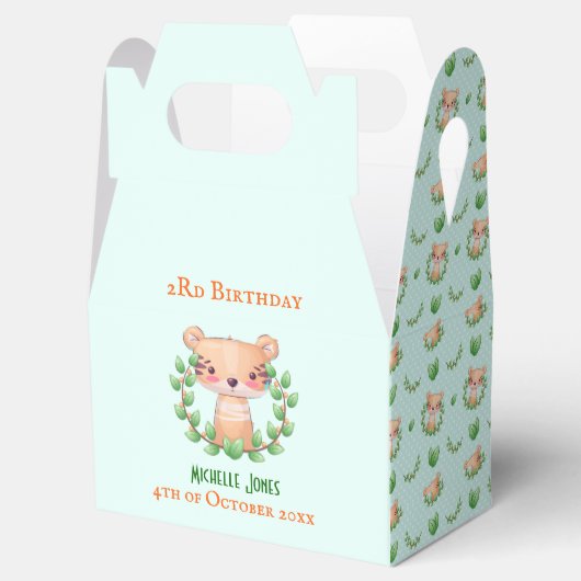 Patroon Simon Teddy Jongen Verjaardag Favoriet Doz Bedankdoosjes (Geopend)