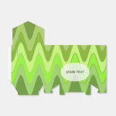 Patroon: sinus zigzag groen + jouw tekst bedankdoosjes (Uitgevouwen)