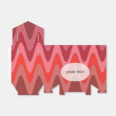 Patroon: sinus zigzag rood + jouw tekst bedankdoosjes (Uitgevouwen)