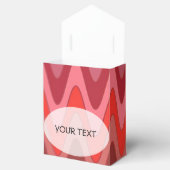 Patroon: sinus zigzag rood + jouw tekst bedankdoosjes (Geopend)
