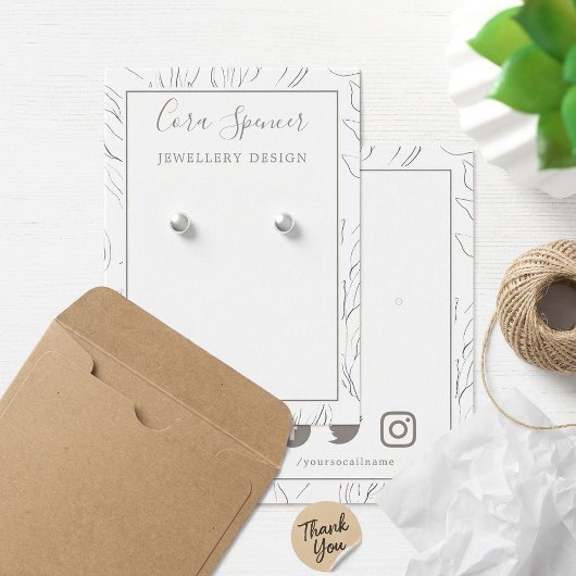 patroon sociale media met visitekaartje