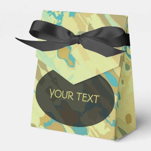 Patroon - spatten camouflage + uw tekst bedankdoosjes (Voorkant Zijde)
