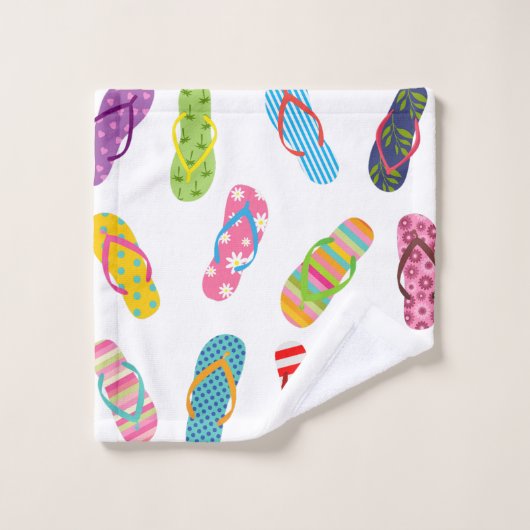 Patroon spiegelen | Elke achtergrondkleur Bad Handdoek (Wasdoekje)