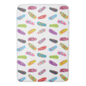 Patroon spiegelen | Elke achtergrondkleur Badmat (Voorkant Verticaal)