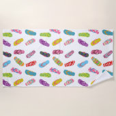 Patroon spiegelen | Elke achtergrondkleur Strandlaken (Voorkant)