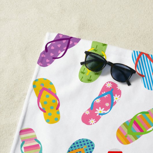 Patroon spiegelen | Elke achtergrondkleur Strandlaken (In situ)