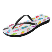 Patroon spiegelen | Elke achtergrondkleur Teenslippers (Schuin)