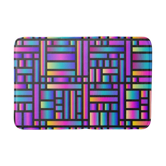 Patroon Stijlvol Matig Mode Geometrisch Tartan Badmat (Voorkant)