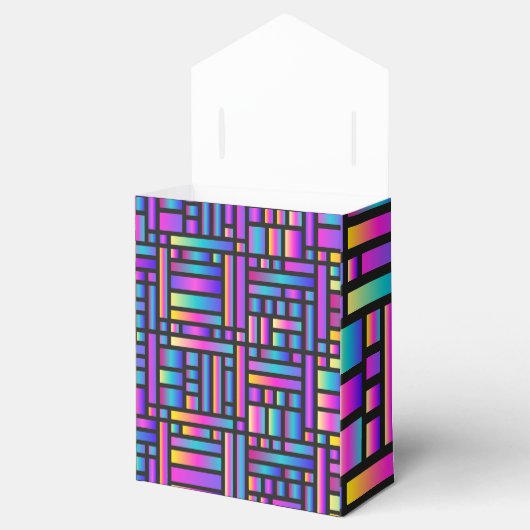 Patroon Stijlvol Matig Mode Geometrisch Tartan Bedankdoosjes (Geopend)