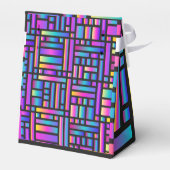 Patroon Stijlvol Matig Mode Geometrisch Tartan Bedankdoosjes (Achterkant)