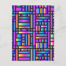 Patroon Stijlvol Matig Mode Geometrisch Tartan Briefkaart