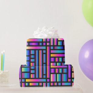 Patroon Stijlvol Matig Mode Geometrisch Tartan Cadeaupapier
