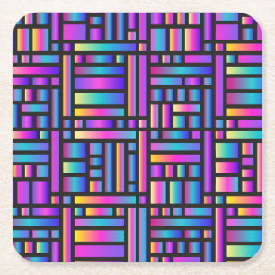 Patroon Stijlvol Matig Mode Geometrisch Tartan Kartonnen Onderzetters