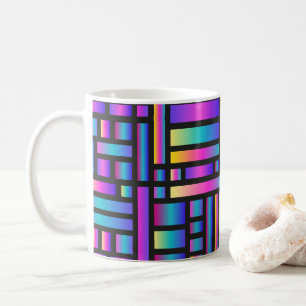 Patroon Stijlvol Matig Mode Geometrisch Tartan Koffiemok