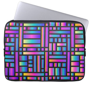Patroon Stijlvol Matig Mode Geometrisch Tartan Laptop Sleeve