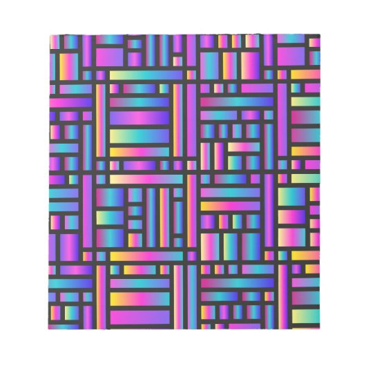 Patroon Stijlvol Matig Mode Geometrisch Tartan Notitieblok (Voorkant)