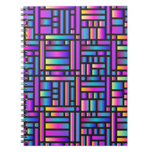 Patroon Stijlvol Matig Mode Geometrisch Tartan Notitieboek