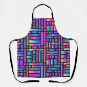 Patroon Stijlvol Matig Mode Geometrisch Tartan Schort (Voorkant)