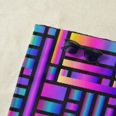 Patroon Stijlvol Matig Mode Geometrisch Tartan Strandlaken (In situ)