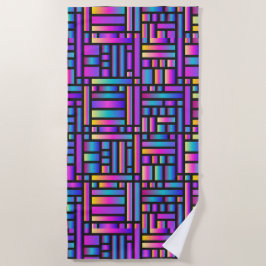 Patroon Stijlvol Matig Mode Geometrisch Tartan Strandlaken